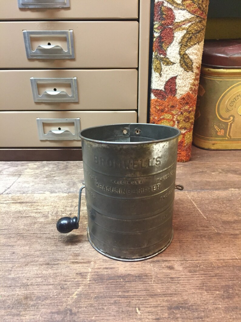 Vintage Sifter Bromwells Aluminum 3 Cup Etsy