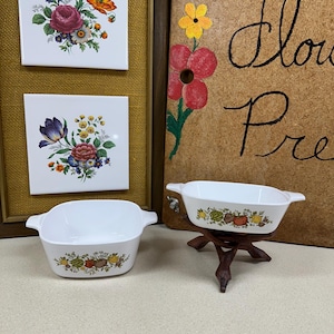 Vintage Spice of Life Corning Casserole Baking Dishes Microwave Corning Ware Range Safe USA 2 3/4 Cup P-43-B 1 3/4 Cup P-41-B Your Choice