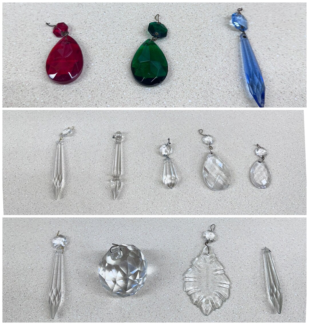 Vintage Crystals Crystal Prisms Replacement Chandelier Pieces Teardrops