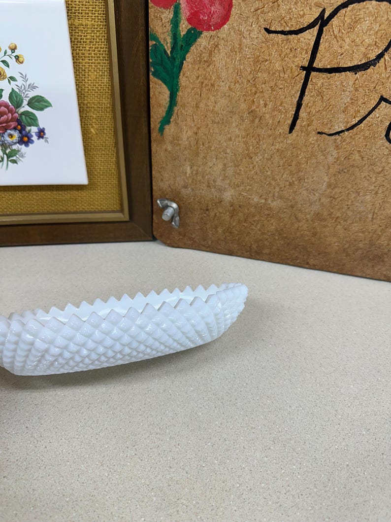 Vintage White Milk Glass Dish: Cottagecore Farmhouse Decor- SEE DETAILS image 4