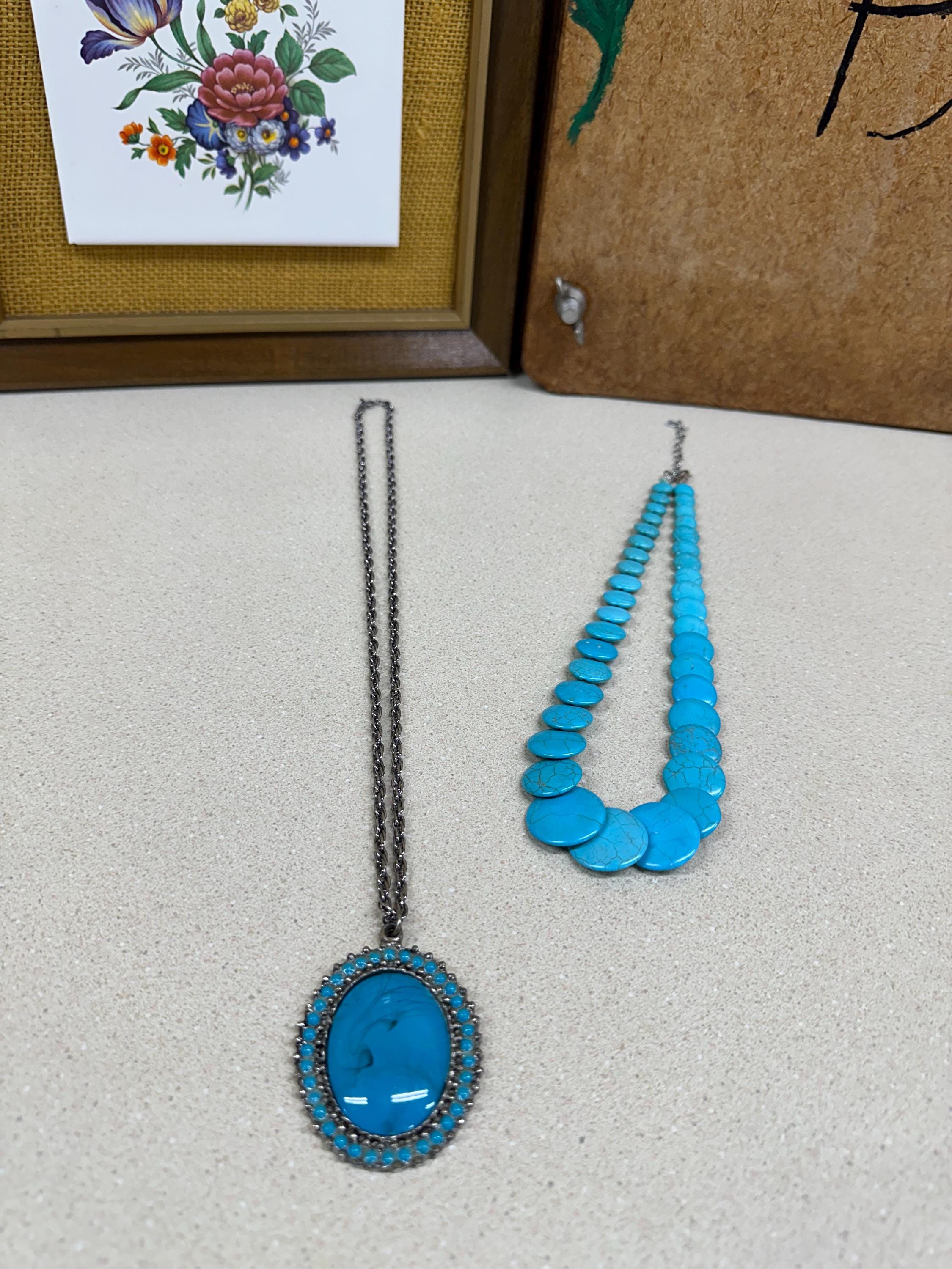 Collier Vintage Turc - Pierres Naturelles Et Turquoise - Modèle Unique