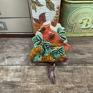 Vintage Napkin Holder Cardinal Bird Holiday Decor Christmas