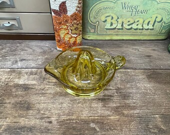 Vintage Juicer Light Amber Glass Yellow Glass Mid Century Juicer