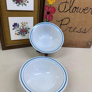 Vintage Pyrex Blue Ring Bowls: USA Restaurant Ware, Set of 2 - Etsy