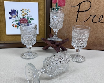 Vintage Wexford Weingläser Kleine Kelche Anchor Hocking USA 4er Set