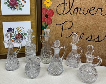 Vintage Menagen Öl Essig Flaschen Salat Dressing Flasche Servierschalen Klarglas Hochzeitsdeko Vintage Gläser Ihrer Wahl