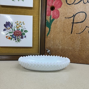 Vintage White Milk Glass Dish: Cottagecore Farmhouse Decor- SEE DETAILS image 2