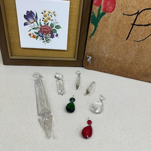 Vintage Crystals Crystal Prisms Replacement Chandelier Pieces Glass Teardrops Icicle Prisms Your Choice