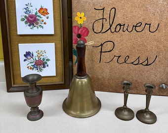 Vintage Brass Candlesticks Bell Vase Decorative Pieces YOUR CHOICE