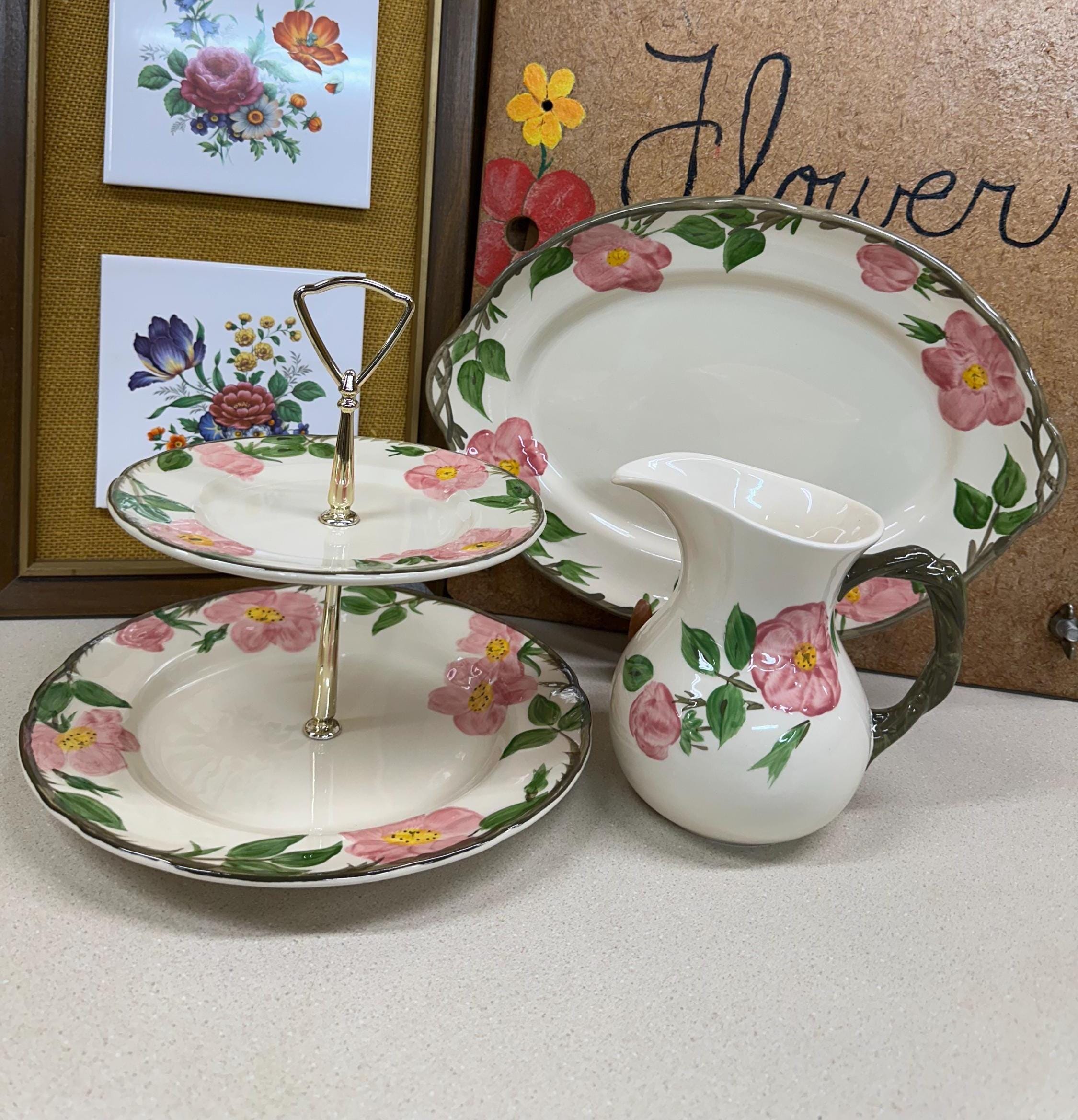 Franciscan Desert Rose Serving Platter, Tiered Tray, Pitcher USA