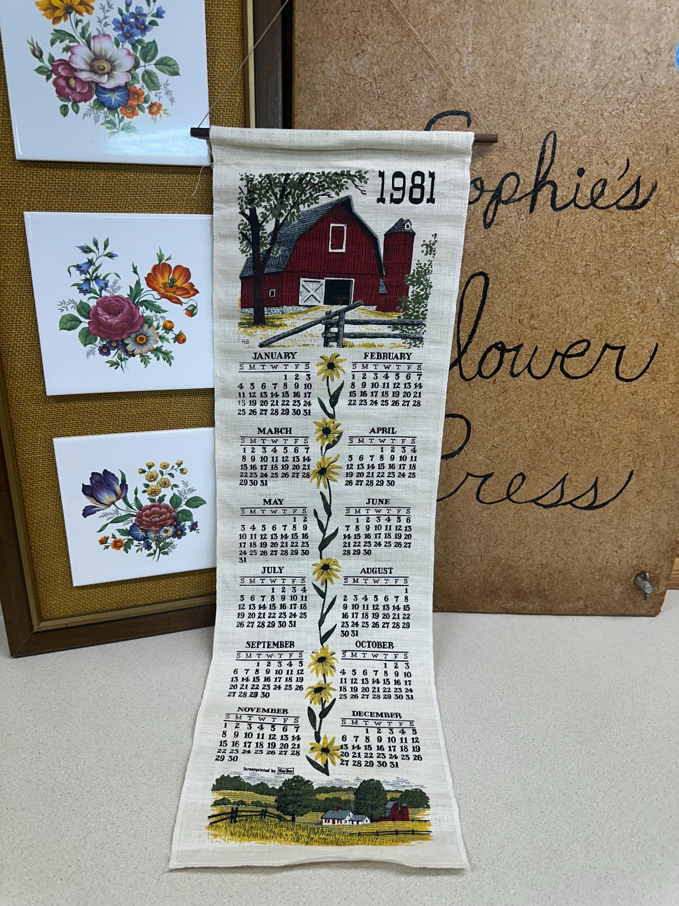 Vintage 1981 Calendar - Etsy