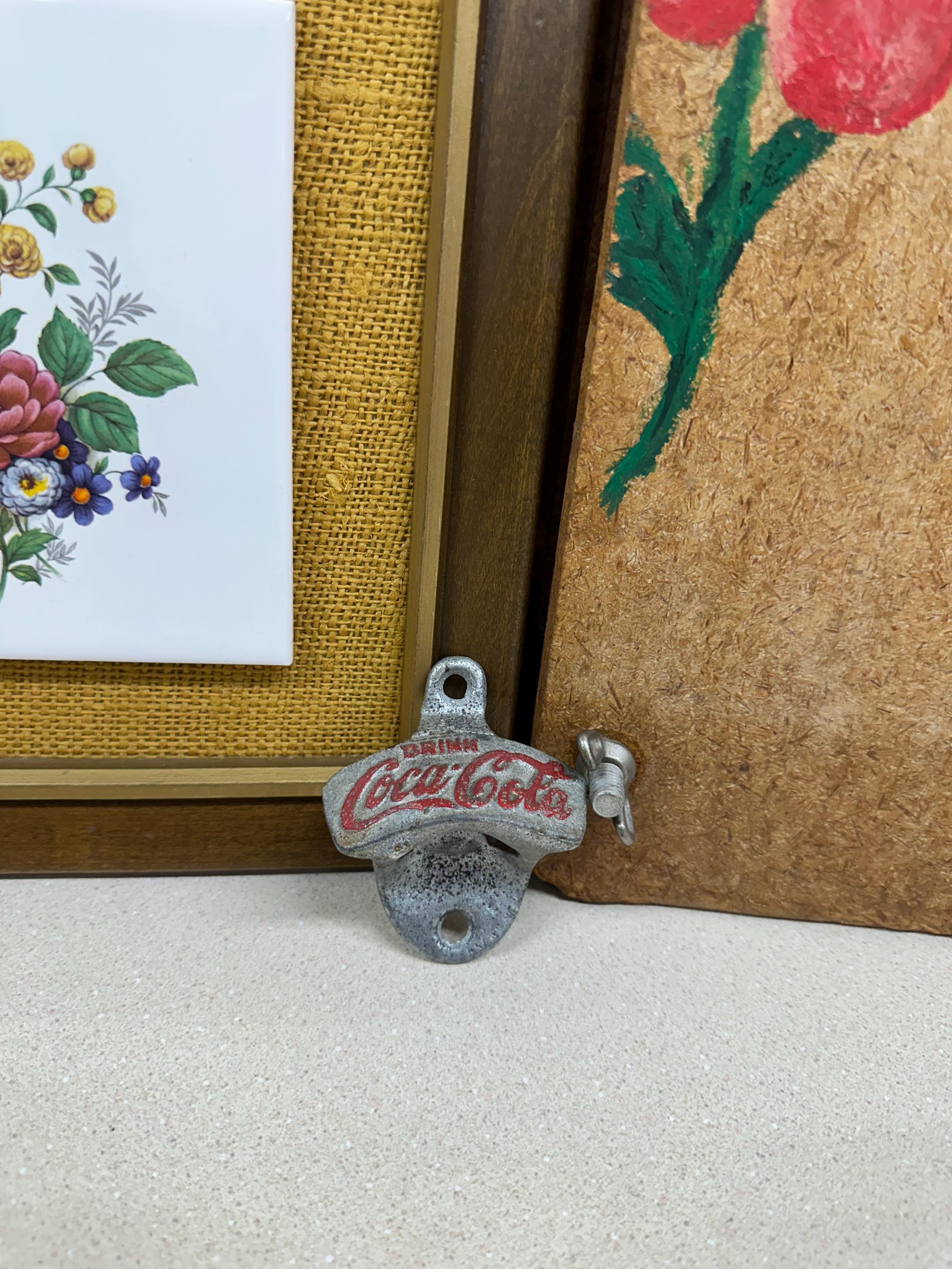 Vintage Coke Bottle Opener Wall Mount Metal Opener USA