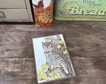 Vintage Owl Wall Decor Wildlife Wall Hanging Retro Home Decor