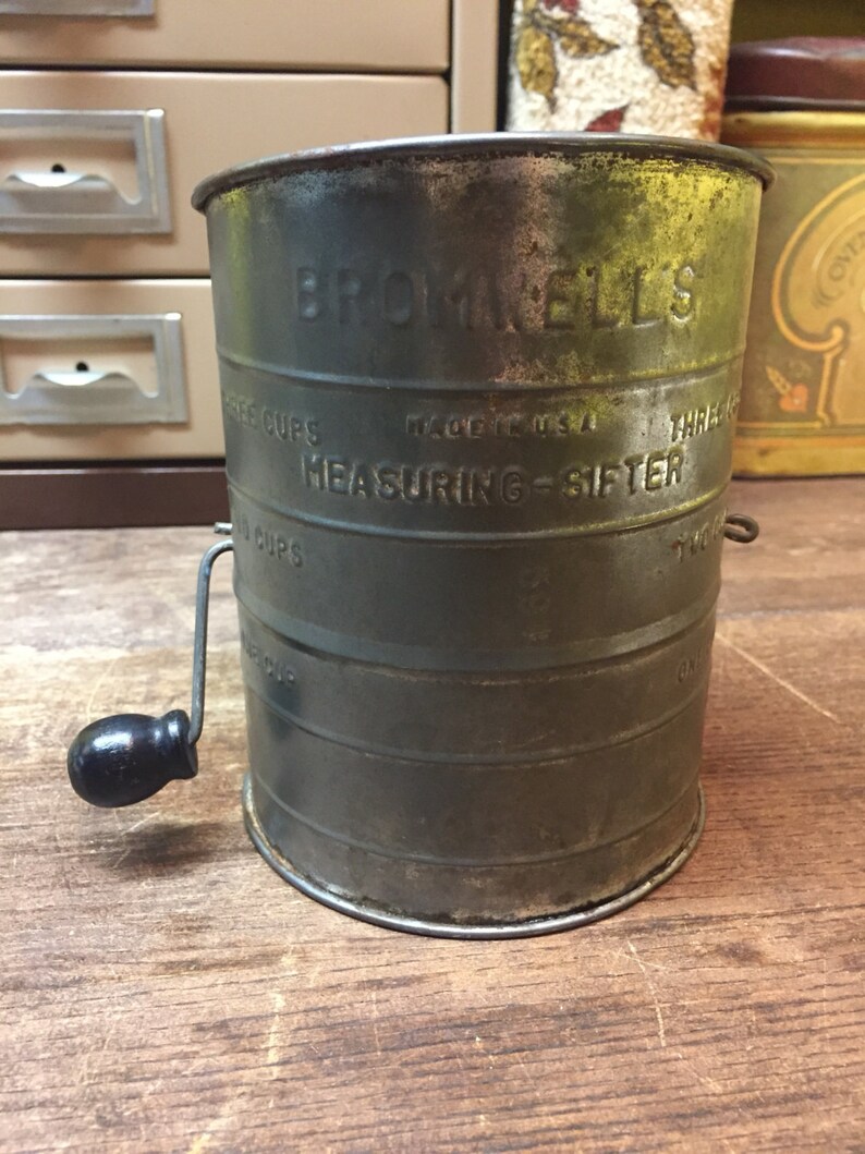 Vintage Sifter Bromwells Aluminum 3 Cup Etsy