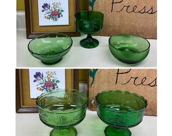 Vintage Planter Flower Arrangement Vase Green Glass Cottagecore Home Decor Made in the USA Hoosier Glass Eo Brody YOUR CHOICE