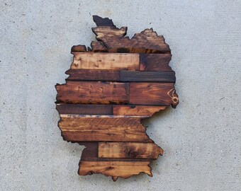 Germany Rustic Wood Cut Out, Germany Sign, Germany Decor, Rustic Home Decor, German Art