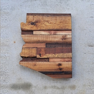 Arizona Rustic Wood State Cut Out, Wood Art Sign, Arizona Wood Sign, Rustic Home Decor, Arizona Barnwood, Arizona Home Decor