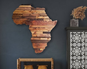 Wood Africa Sign Wall Art Wooden Africa Cutout Africa Map Motherland Home Sign Africa Gift