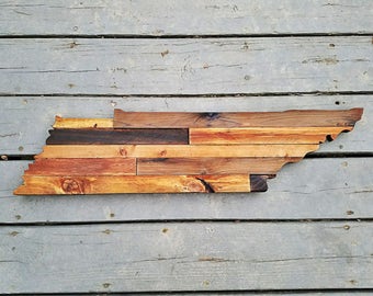Tennessee Rustic Wood State Cut Out, Wooden Tennessee State Outline, Rustic Tennessee, Large Tennessee, Tennessee Art, Tennessee Decor