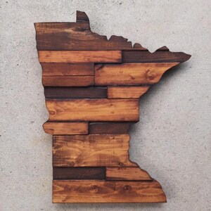 Minnesota Rustic Wood State Cut Out, Wood Art Sign, Minnesota Wood Sign ...