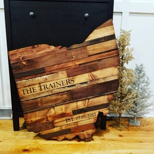 Ohio State Rustic Wood State Cut Out, Large Ohio State, Ohio Wooden State Ohio State, Ohio Sign, Ohio Art, Ohio State