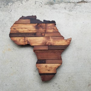 Africa Rustic Wood Cut Out, Africa Sign, Africa Decor, Rustic Home Decor, Africa Art