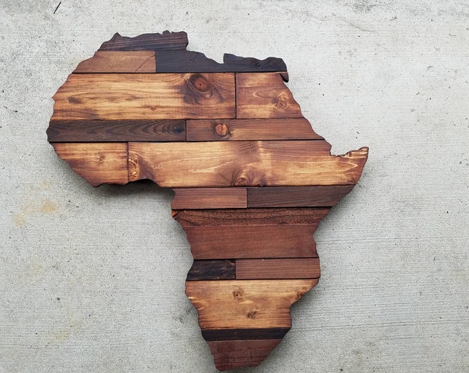 Wooden Africa Map Etsy