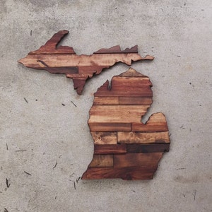 Michigan Rustic Wood State Cut Out, Wooden Michigan State Outline, Rustic Michigan, Michigan Sign, Michigan Decor
