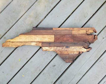 North Carolina  Wood Sign, North Carolina  Rustic wood Sign, Wooden Virginia State Outline, North Carolina  Sign, Carolina Art, NC Decor