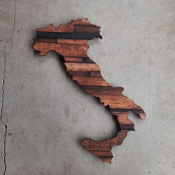 Italy Rustic Wood Cut Out, Italy Sign, Italy Decor, Rustic Home Decor, Italy Art