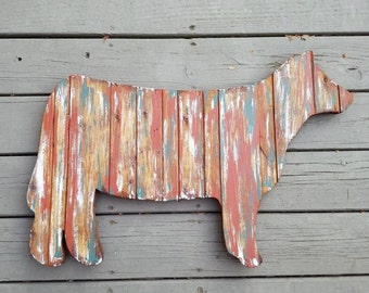 Cow Decor, Rustic Cow, Farm Art, Heifer, Wood Heifer, Heifer Rustic Wood Cut Out, Cow Art, Wooden Cow, Farmhouse Decor, Farm Decor