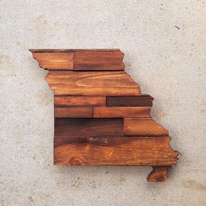 Missouri Rustic Wood State Cut Out, Wood Art Sign, Missouri Wood Sign, Rustic Home Decor, Missouri Barnwood, Missouri Home Decor