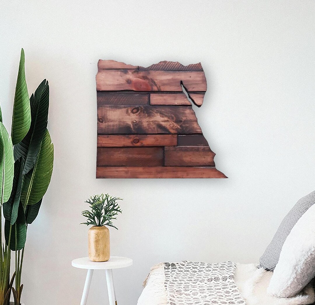 Handcrafted Rustic Egyptian Wooden Wall Art Sign – Unique Ancient Egypt ...