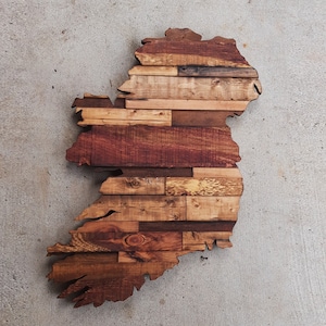 Ireland Rustic Wood Cut Out, Ireland Sign, Ireland Decor, Rustic Home Decor, Ireland Art