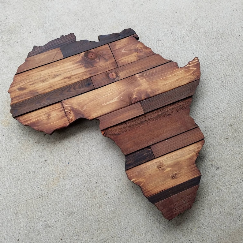Rustic Home Decor Africa Sign Africa Rustic Wood Cut Out Africa Decor