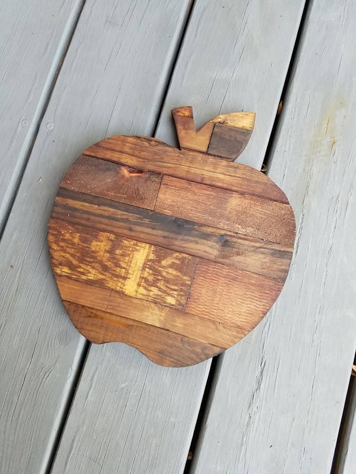 Apple Wood Apple Rustic Wood Apple Wooden Apple Outline Etsy