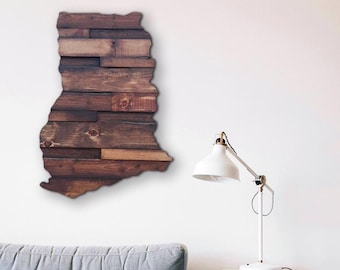 Wood Ghana Sign Wall Art Wooden Ghana Cutout Ghana Map Motherland Home Sign Ghana Gift