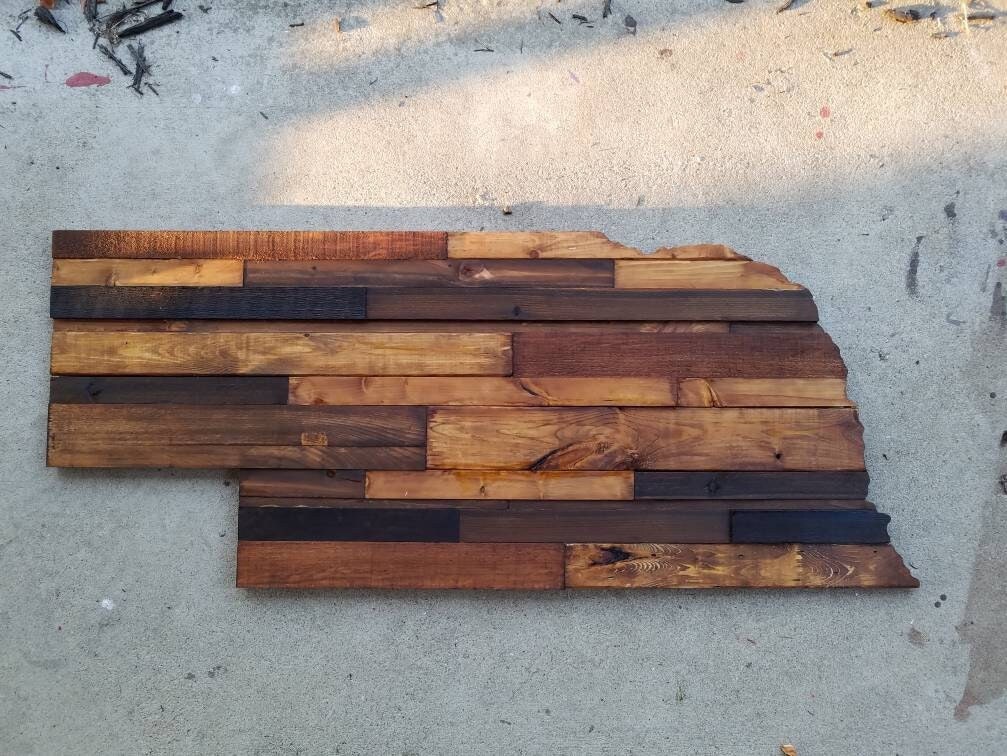 Nebraska Wood Sign, Nebraska State Sign Wall Art Decor, Large Home State Cutout, Housewarming Gift Handmade Pallet Wood, Bar Sign