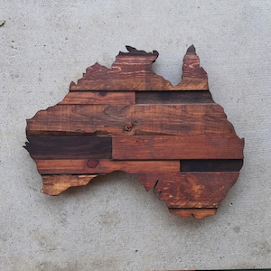 Australia Rustic Wood Cut Out, Australia Sign, Australia Decor, Rustic Home Decor, Australia Art