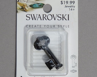 Swarovski 30 mm Crystal Aurora Borealis or Crystal Silver Night Key Pendant