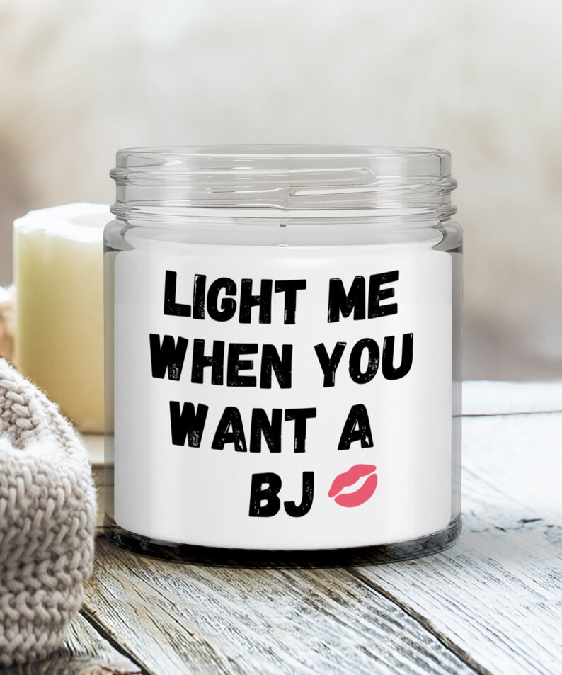 Light Me When You Want a Bj Candle Gift for Husband Gift for Him Funny