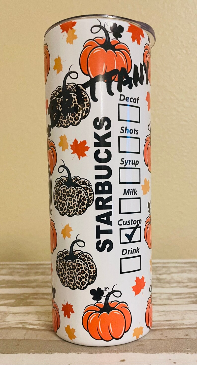 Personalized Starbucks Fall Tumbler Fall Tumbler Pumpkin Etsy