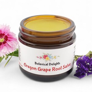 Oregon Grape Root Herbal Rescue Salve, Barrier Balm, Skin Salve, Soothing and Moisturizing, Working Hands, Hand Balm, Gardener Salve