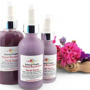 Retinol Resveratrol Serum, High potency 2.5% Retinol product with RESULTS! Natural, plant based skincare, Best Seller