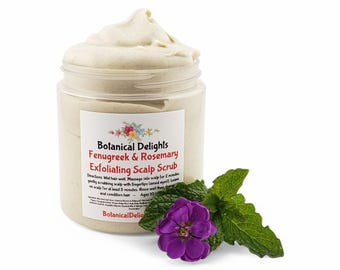 Fenugreek & Rosemary Exfoliating Scalp Scrub - Stimulating Treatment for Product Buildup, Oily Scalp, Healthy Scalp