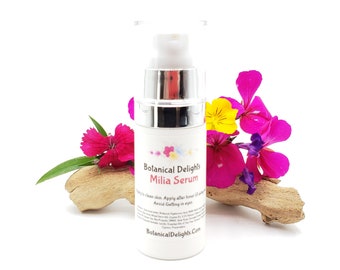 Milia Bumps Facial Serum, Retinol exfoliates the Milia bumps allowing for gentle seed removal