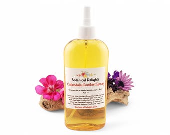 Calendula Calm Comfort Toner, Cleanses and Soothes, Herbal Skincare Spray, Hydrating, Nourishing