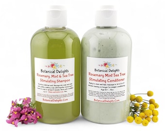 Rosemary Mint & Tea Tree Scalp Balancing Botanical Shampoo and Conditioner, Balance your scalp