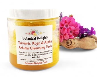 Turmeric, Kojic Acid & Alpha Arbutin Foaming Cleansing Pads - Our pads contain Kojic AND Alpha Arbutin for the best results on the market!