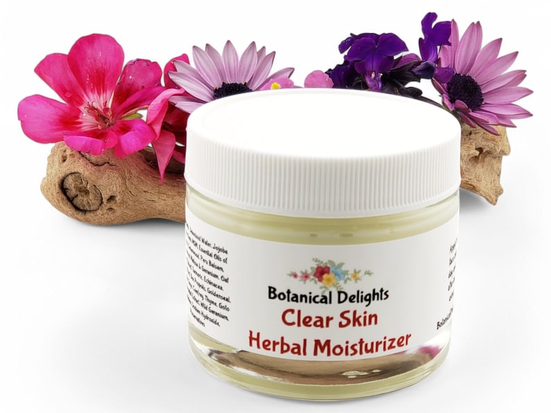 Clear Skin Herbal Moisturizer, Plant Based Natural Skincare for All Skin Types immagine 1